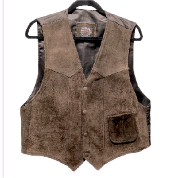 Nugget London Brown Genuine Suede Vest Men's Large - Picture 6 of 16